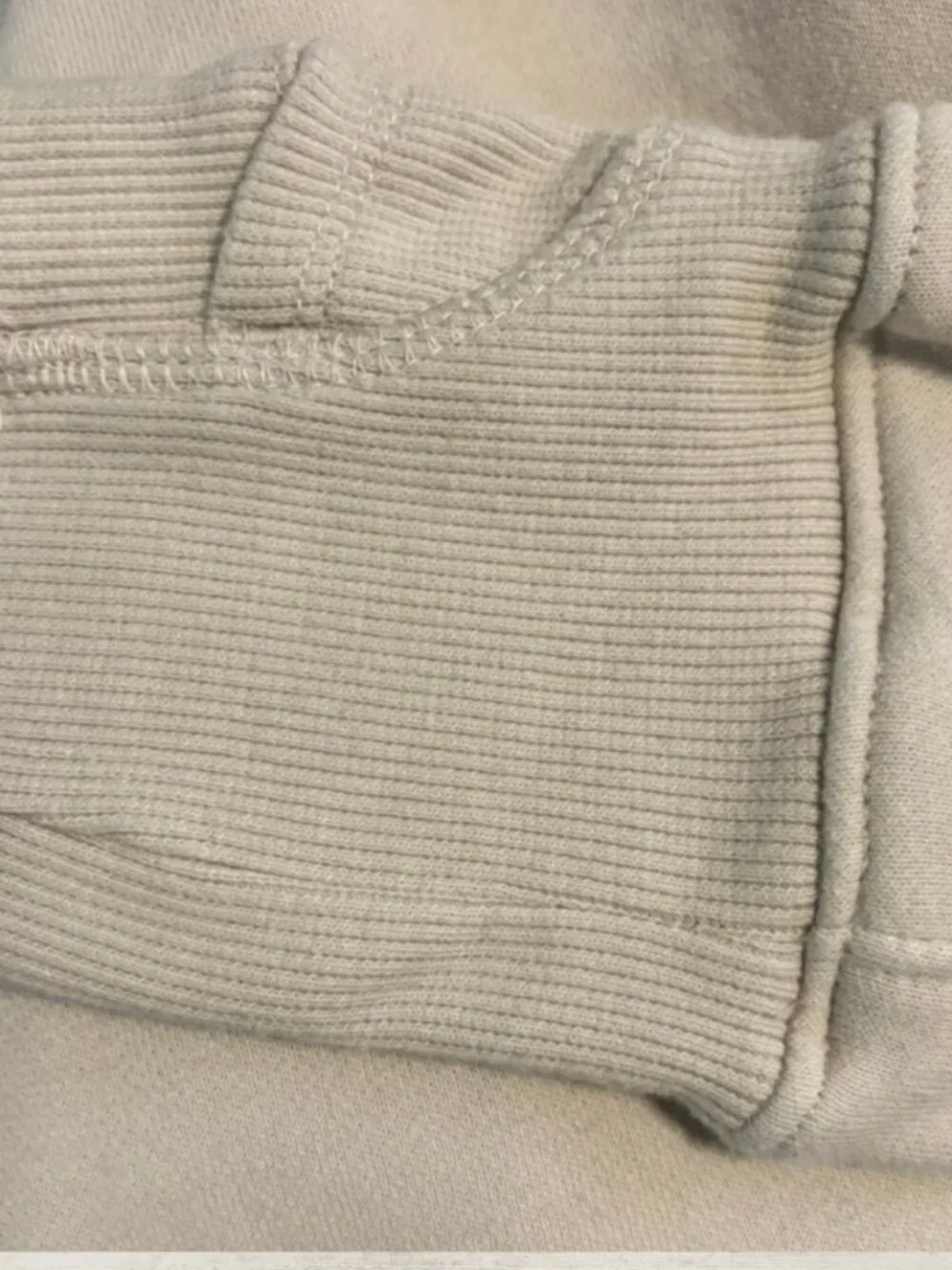 Lole Half Zip Hoodie Sweater Medium White Beige Pullover Kangaroo Pocket - Picture 3 of 6